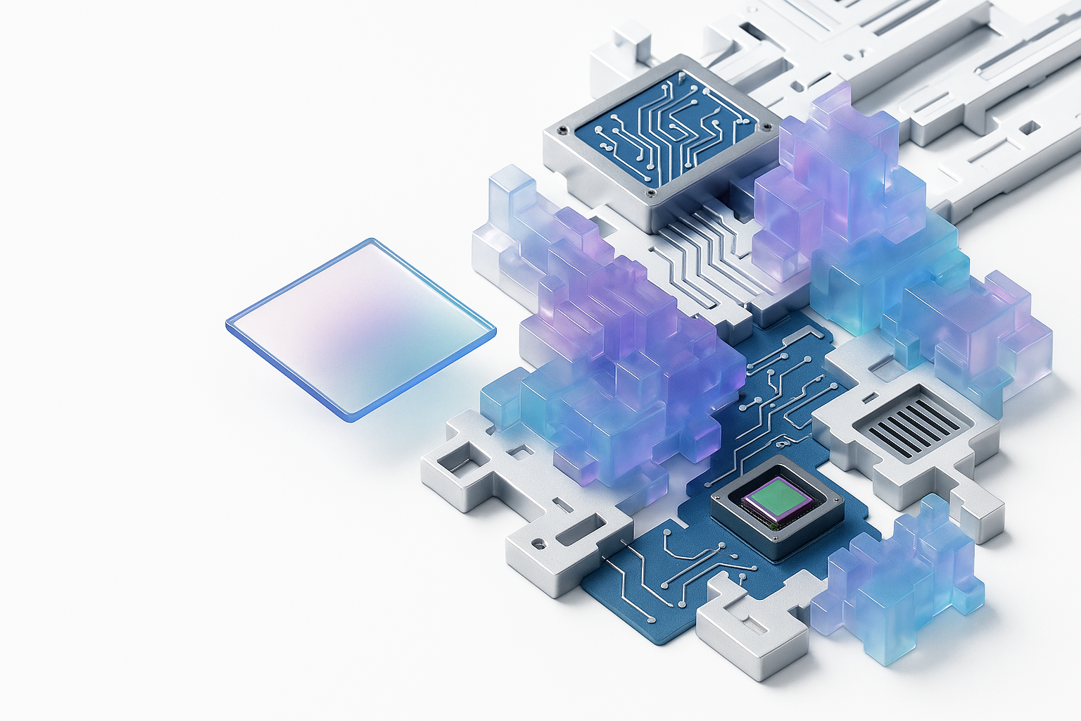 Stylized circuit head highlighting AI cognition