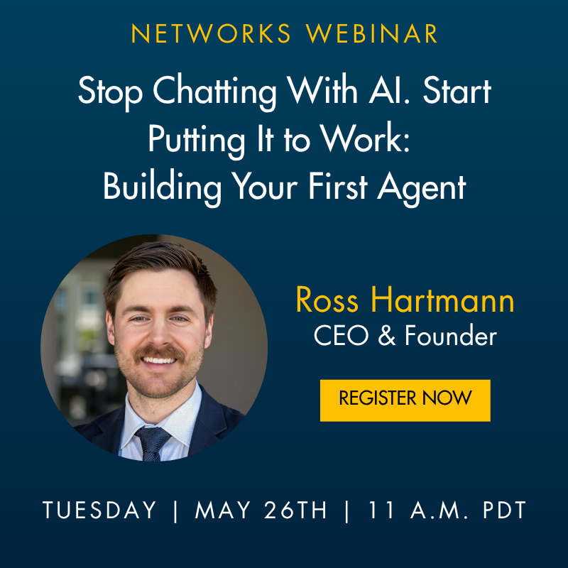 Ross Hartmann, Founder and CEO of Kiingo AI, speaker for the Vistage Professional Services Network webinar