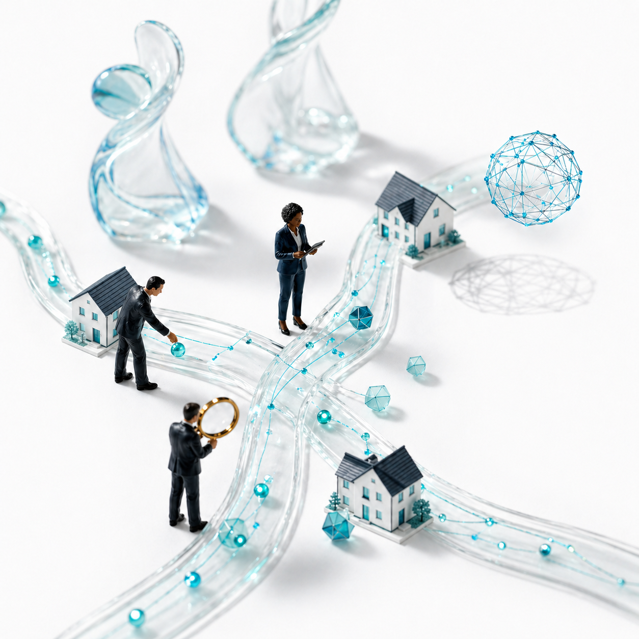 Commercial real estate team reviewing AI-assisted deal analysis and market maps